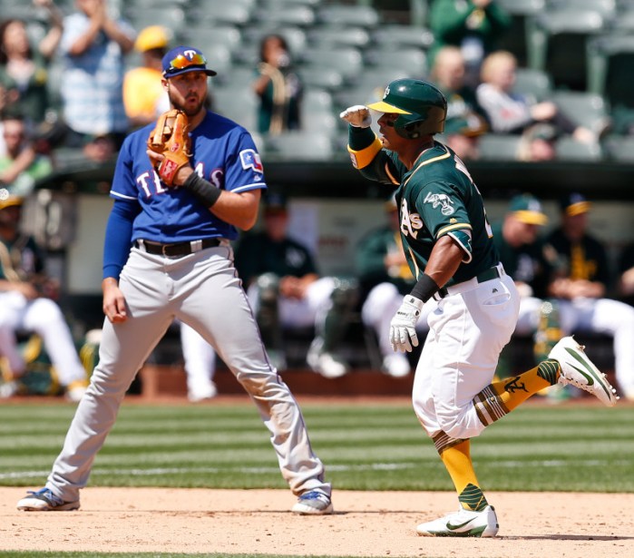 TEXAS RANGERS AT OAKLAND ATHLETICS MLB